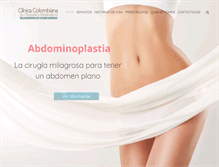 Tablet Screenshot of clinicacolombianaobesidad.com